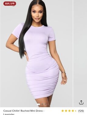Fashion Nova-Casual Chillin Ruched Mini Dress